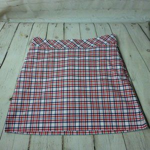Izod Golf Skort Size 2 Red, Green, Black Check